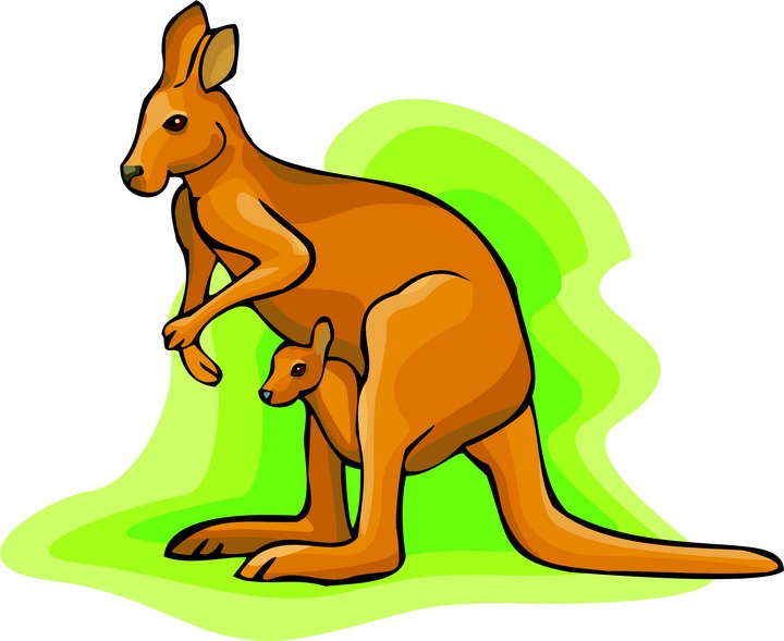 kangaroo jumping clipart - photo #4