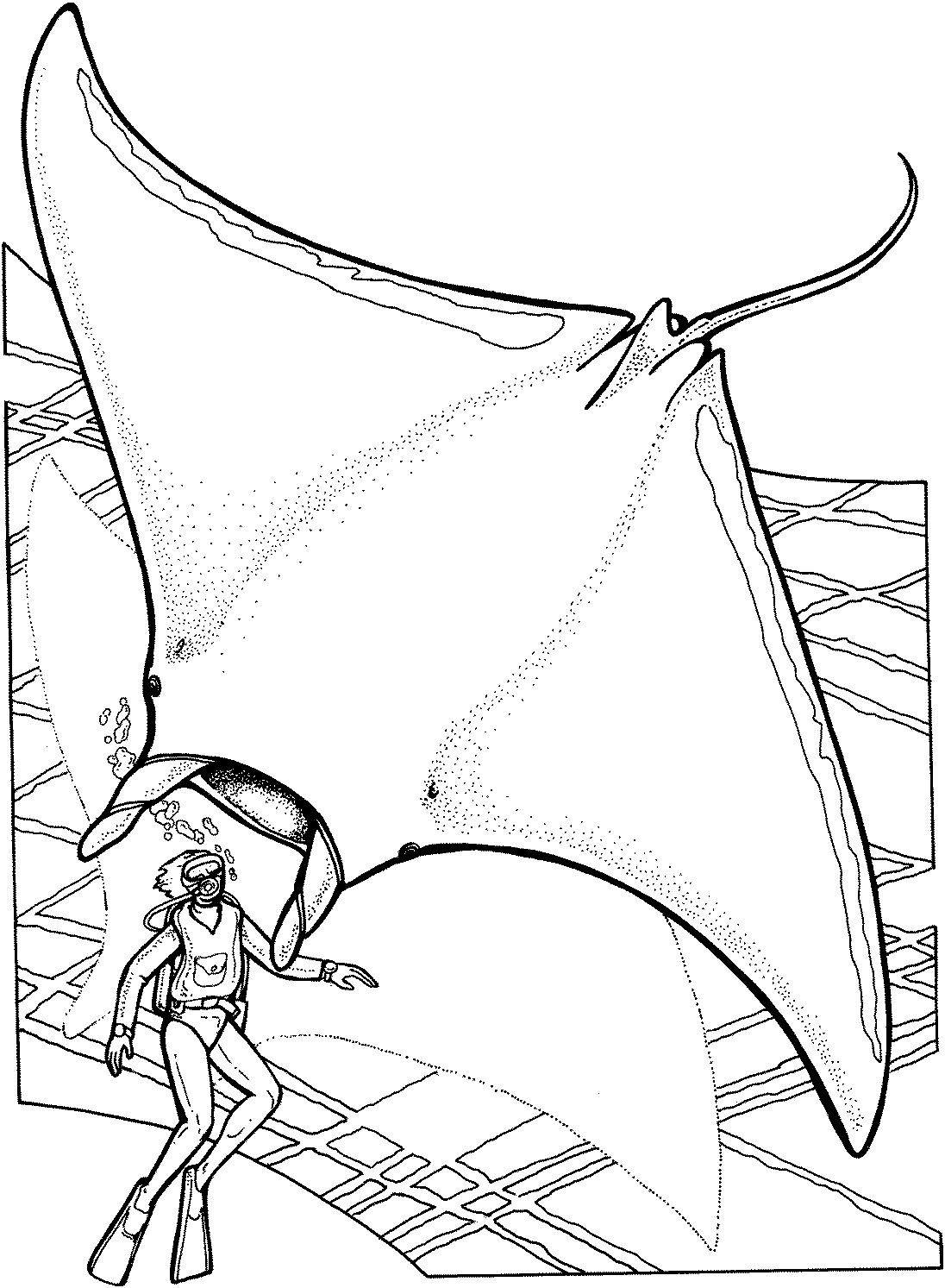 Free Stingray Coloring Pages